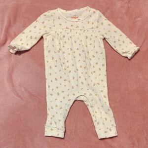 Carter's Cream Floral Footie One Piece